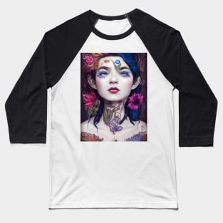 Flower-punked Snow White Baseball T-Shirt